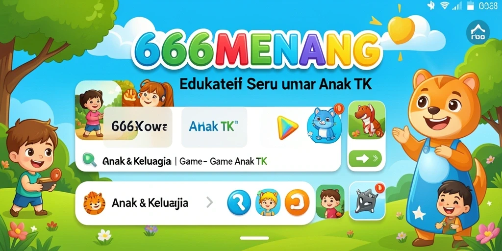 Tampilan antarmuka menarik dari Game Anak TK 666MENANG.