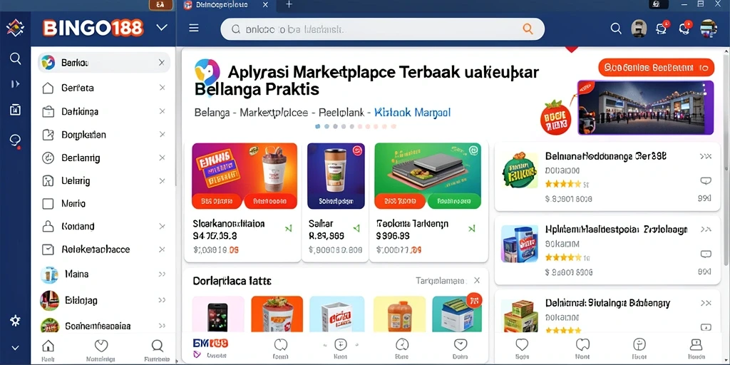 Antarmuka aplikasi BINGO188 yang user-friendly dan menarik.