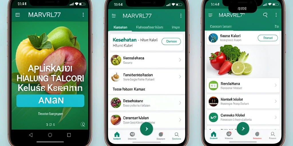 Antarmuka MARVRL77 yang sederhana dan fungsional untuk menghitung kalori.