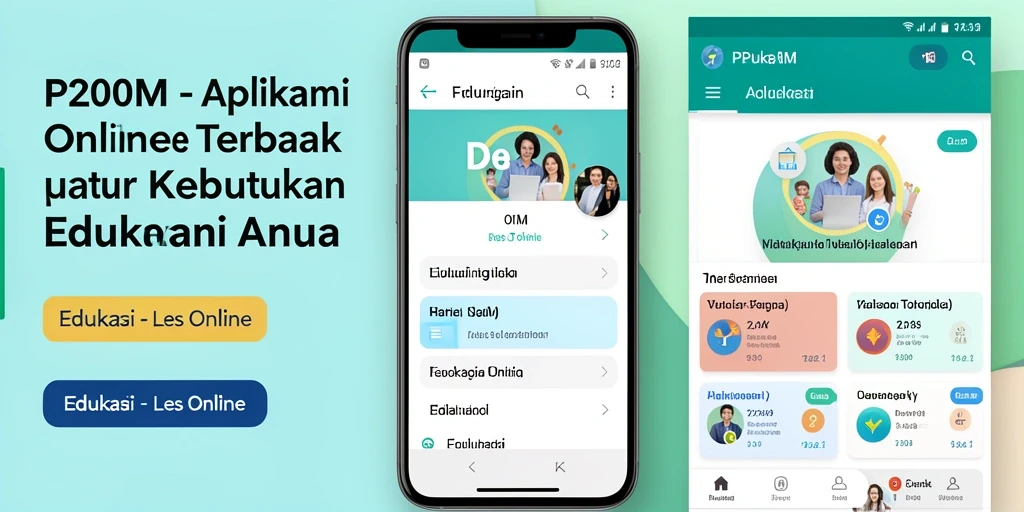 Antarmuka P200M yang intuitif dan menarik untuk Les Online.