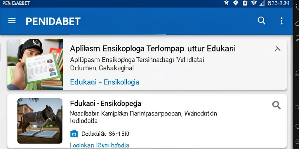 Tampilan antarmuka pengguna PENIDABET yang informatif dan interaktif.