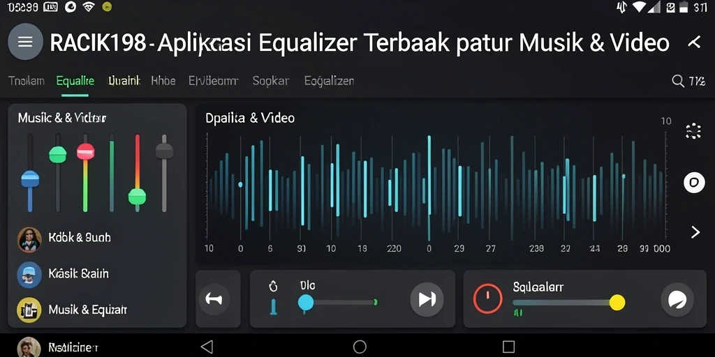 Tampilan antarmuka aplikasi Equalizer yang intuitif dan menarik.