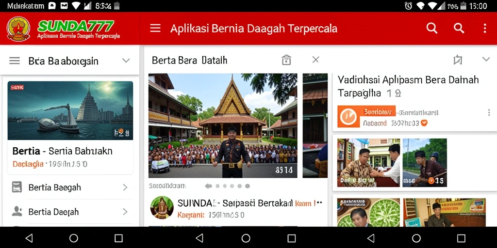Tampilan antarmuka SUNDA777 yang sederhana dan informatif.