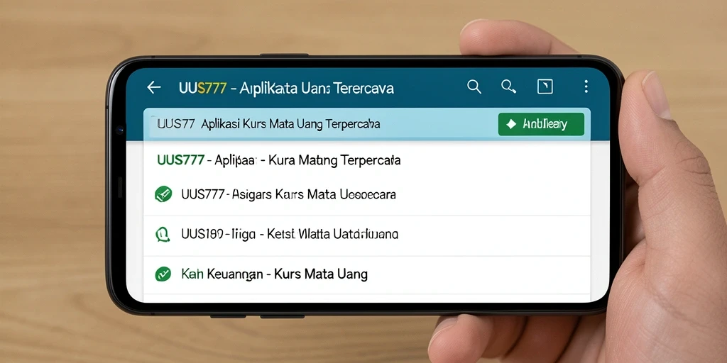 Tampilan antarmuka UUS777 yang sederhana dan informatif.