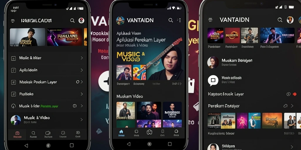 Antarmuka VANTAIDN yang intuitif untuk perekaman layar.