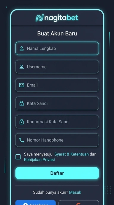 Registrasi Akun Baru di Nagitabet untuk Pengguna Android